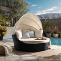 Patio Recliner Rattan 180x180x146 cm - Beige - Canopy Design