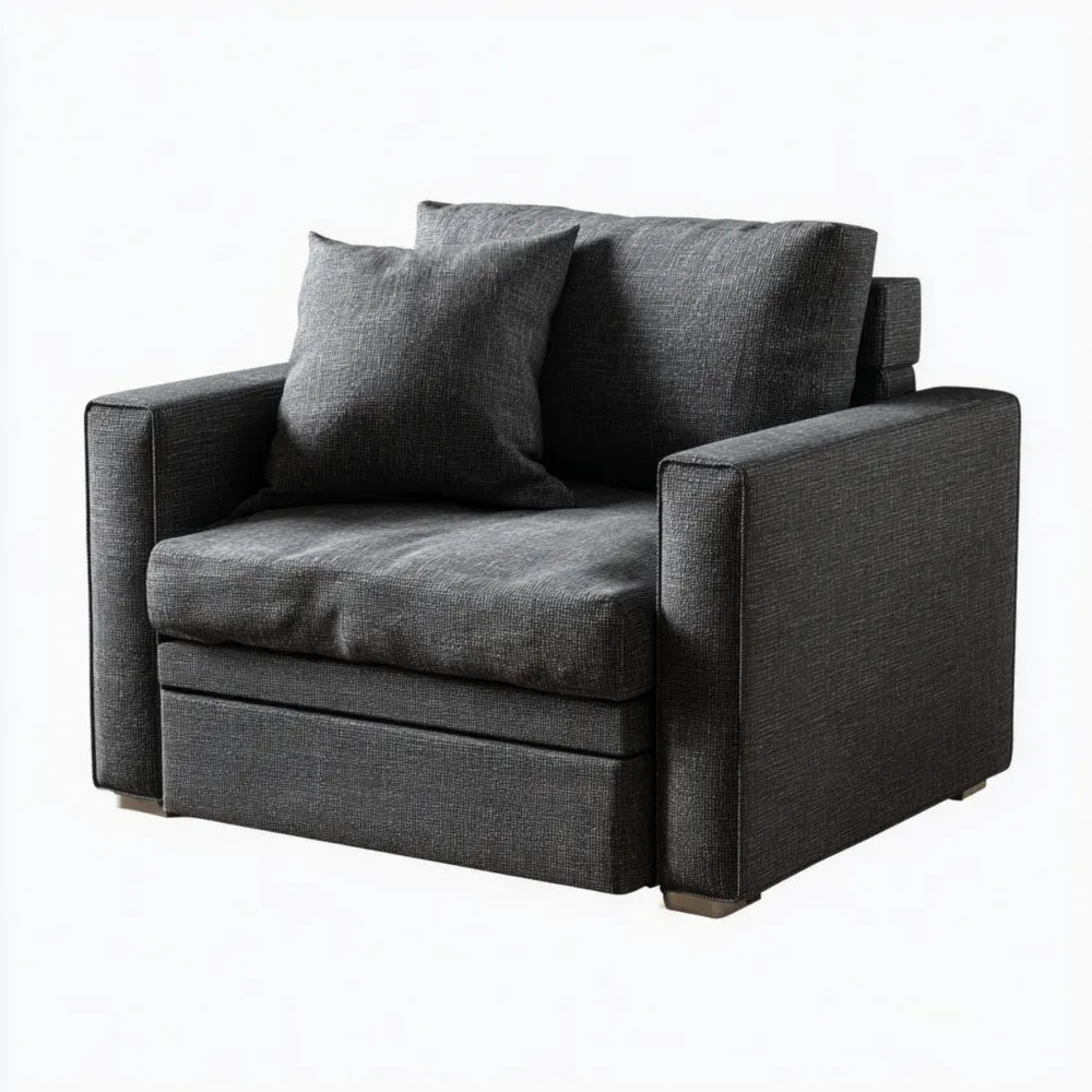 Armchair Fabric Upholstery 85x90x85 cm - Dark Gray - Modern Design