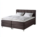 Double Bed Upholstered Fabric 200x160x100 cm – Dark Brown – Modern Design