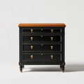 Classic Style Chest of Drawers 85x40x90 cm - Black/Gold