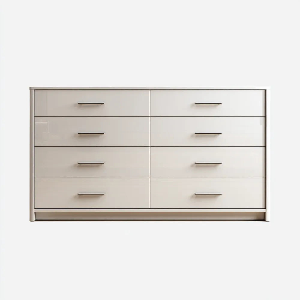 Modern White Chest of Drawers 120x80x40 cm - Wood